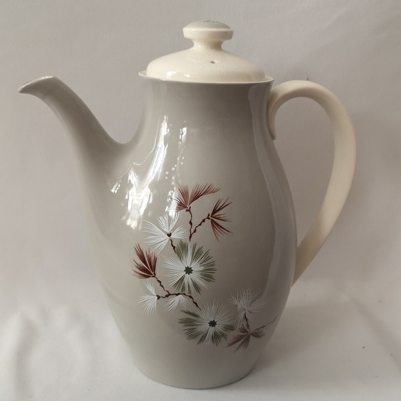 Beautiful Royal Doulton Coffee / Tea Pot w Sugar w Lid & Creamer Set Frost Pine - Picture 1 of 11